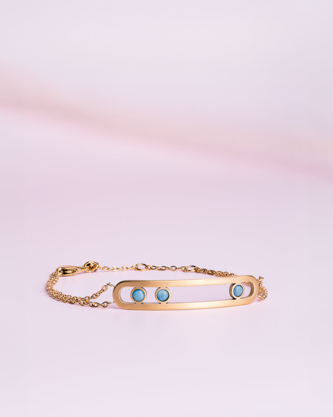 Armband en oorbellen met blauwe aventurijnsteen